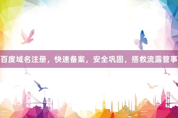 百度域名注册，快速备案，安全巩固，搭救流露管事