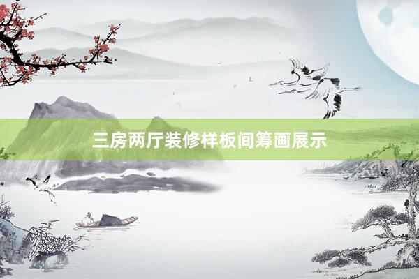 三房两厅装修样板间筹画展示