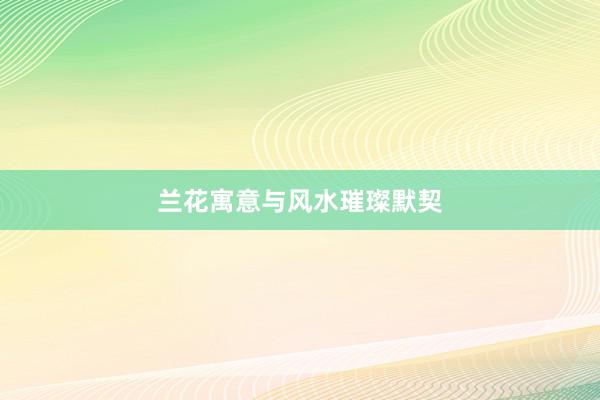 兰花寓意与风水璀璨默契